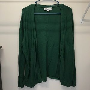 Green cardigan